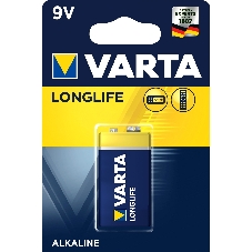 Батарейки VARTA Long Life 9V блистер 1 04122101411 Батарейки VARTA Long Life 9V блистер 1 04122101411