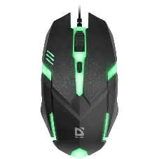 Мышь проводная Defender Cyber MB-560L черный, 1200 dpi, USB, кнопки - 3