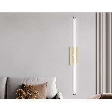 Настенный светодиодный светильник Ambrella light FL6114 GD золото 9W 3000K-6400K 410*45*80