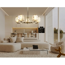 Светильник Ambrella light LH30104/5 SB/TI бронза/янтарь 27W 3000K D660*700