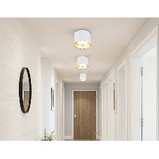 Светильник Ambrella light TN52882 SWH/SGD белый песок/золото песок GX53 max 12W D97*70