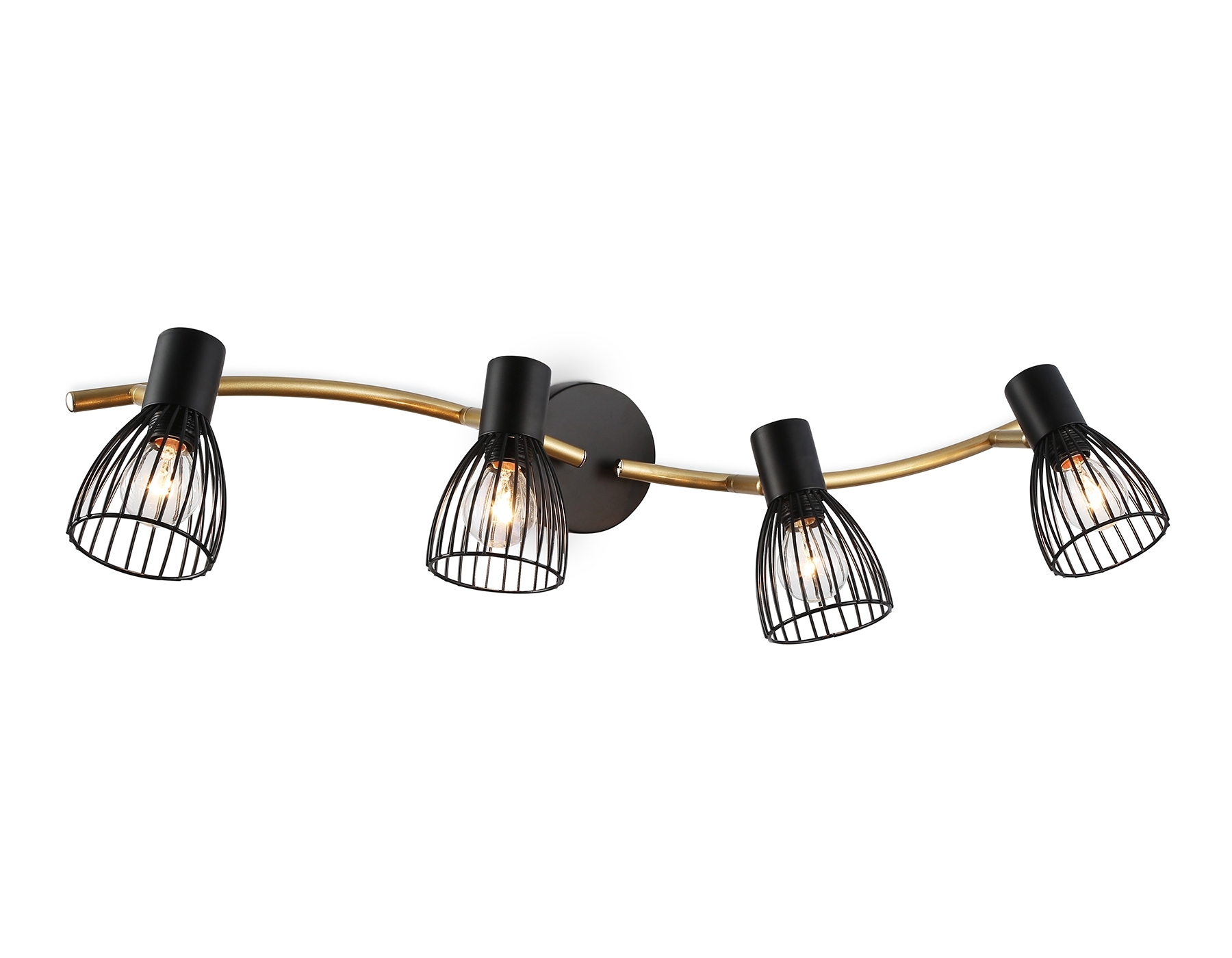 Светильник Ambrella light TR8662/4 BK/GD черный/золото E14/4 max 60W 760*100*170