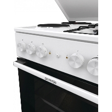 Плита комбинированная Gorenje GK5A12WG белый, конфорок 2 газовых и 2 электрических, духовка 68 л, 50 см x 85 см x 59.4 см