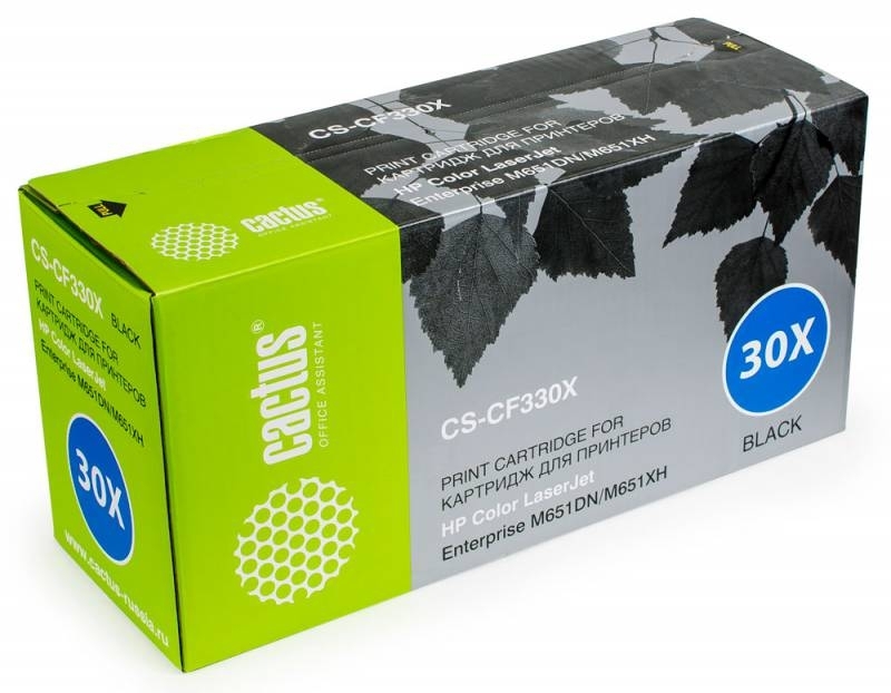 Картридж лазерный Cactus CS-CF330X черный (20500 стр.) для HP Color LaserJet M651dn/M651n/M651xh
