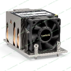 Кулер для процессора ExeGate ESNK-P0063AP4.PWM.2U.SP3.Cu серебристый, 60 мм, алюминий/медь, 6800 об/мин, 54.3 дБ, 4 pin, 240 Вт, 64.5 мм