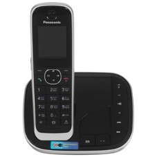 Телефон беспроводной (DECT) Panasonic KX-TGJ320RUB ной, АОН, черный, автоответчик
