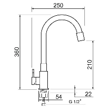 SUS124GY-016F Смеситель для кухни, ø35