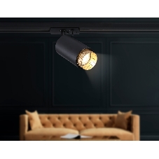 Трековый однофазный светильник Ambrella light GL5162 BK/GD черный/золото GU10 max 12W D60*190