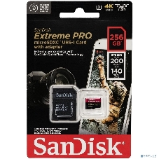 Флеш карта Sandisk Extreme Pro microSDXC 256Gb + SD Adapter + Rescue Pro Deluxe 200Mb/s
