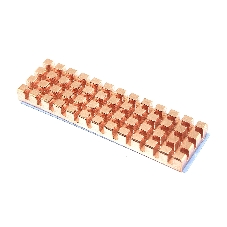 Медный радиатор для М.2 SSD с термопрокладкой 0,5 мм, 70х20х6 мм