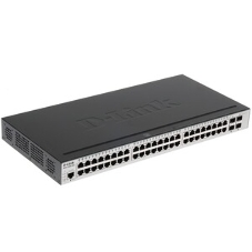 Коммутатор D-Link DGS-3000-52L/B1A, 48×1 Гбит/с + 4×1 Гбит/с SFP, управляемый