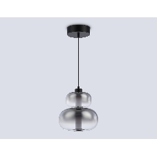 Подвесной светодиодный светильник Ambrella light LH11052 BK/SM черный/дымчатый 12W 3000K D230*265
