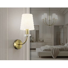 Настенный светильник Ambrella light LH75359 SB/WH бронза/белый E14 max 40W 140*205*350