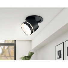 Светильник Ambrella light TA1432 SBK/FR черный песок/белый матовый GX53 D85*95
