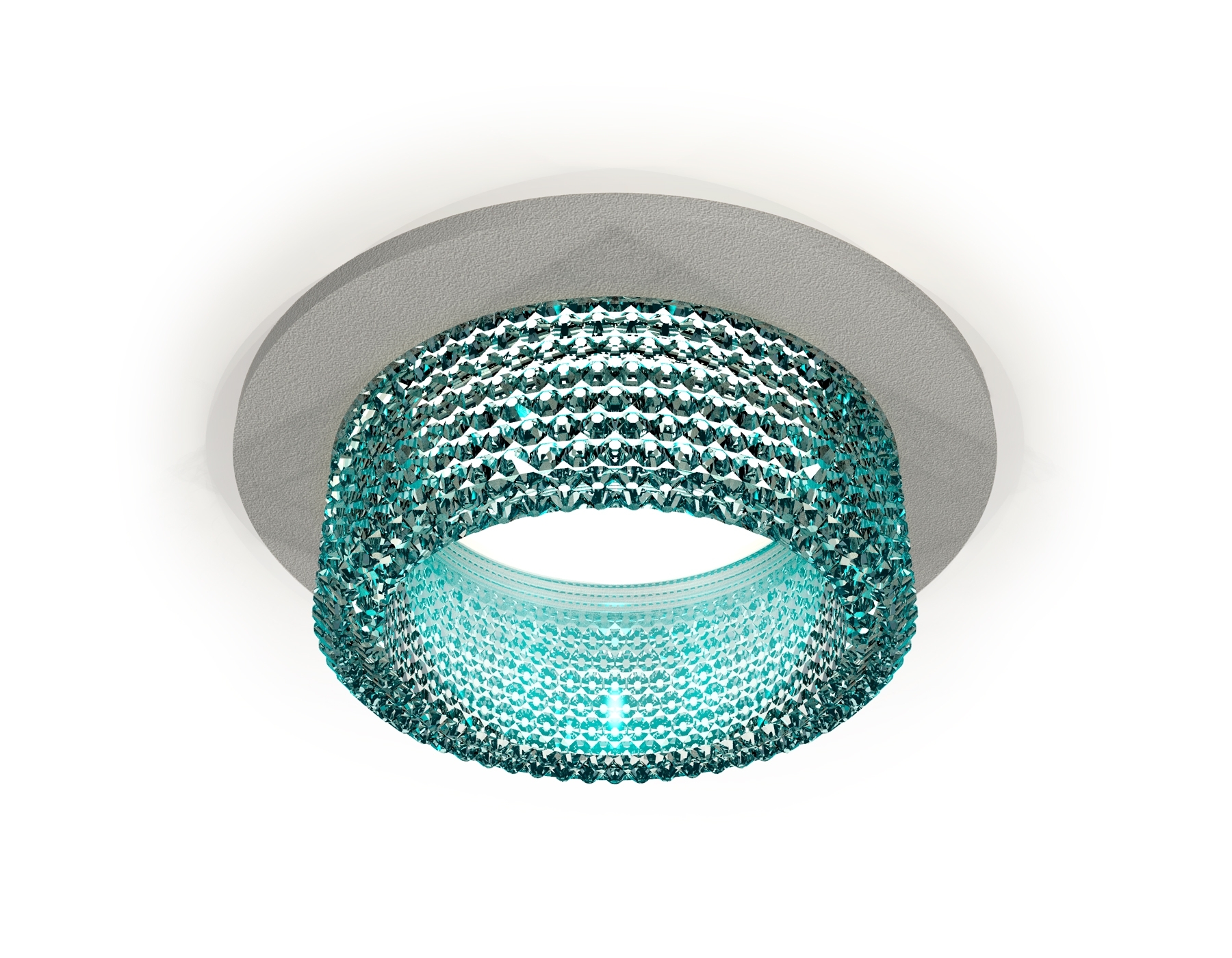 Комплект встраиваемого светильника Ambrella light XC6514043 SGR/BL серый песок/голубой MR16 GU5.3 (C6514, N6153)