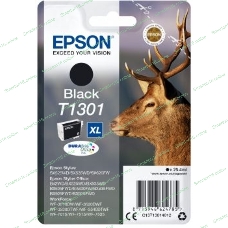 Картридж струйный Epson T1301 (C13T13014012/C13T13014010) черный, 25.4 мл, для SX520WD/SX620FW/BX525WD/BX625FWD