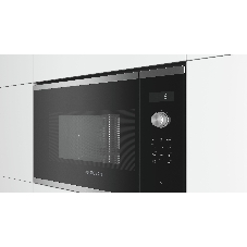 Встраиваемая микроволновая печь Bosch BFL554MS0 нержавеющая сталь/черный, 25 л, 900 Вт, переключатели - поворотный механизм/сенсор