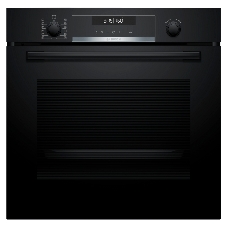 Электрический духовой шкаф с конвекцией Bosch HBG578EB3, объем 71 л, 10 режимов, автопрограммы, очистка пиролитическая + паровая, 4 стекла в дверце, направляющие проволочные + телескопические (1 уровень)