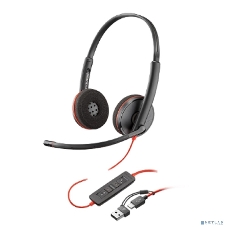 Гарнитура Plantronics Blackwire 3225 чёрный, проводная, USB/3.5 мм