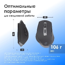 Комплект клавиатура+мышь Oklick S290W беспроводной, USB, 1600 DPI, чёрный