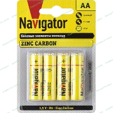 Элемент питания солевой Navigator NBT-NS-R6-BP4 (блист.4шт)