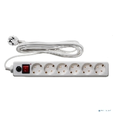 Сетевой фильтр Buro 600SH-16-3-W 3 м, 6 розеток, белый, коробка