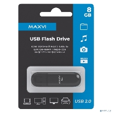 Флешка USB Maxvi P1 (FD8GBUSB20C10P1 black), 8Gb, USB 2.0, R/W 12/5, черный