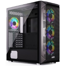 Компьютерный корпус ABR Quantum черный (1хUSB Type-C, 2хUSB 2.0, HD Audio, 4xRGb Fan, ATX, E-ATX)