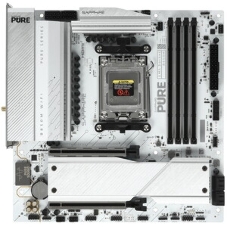 Материнская плата Sapphire B850M PURE WIFI B850, AM5, 4*DDR5, 2*PCIEx16, 2*M.2, 2*TypeC, 3*USB3.2Gen2, 2*USB3.2Gen1, 6*USB2.0, 4*SATA3.0, 2.5G, DP, HDMI, M-ATX, RTL