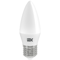 Лампа светодиодная ECO C35 5Вт свеча 4000К белый E27 450лм 230-240В IEK LLE-C35-5-230-40-E27