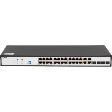Коммутатор SNR SNR-S2300G-24TC-POE, 24×1 Гбит/с PoE + 4×1 Гбит/с Combo, управляемый