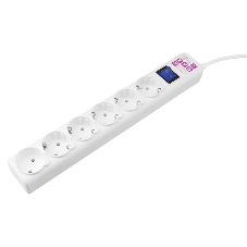 Фильтр-удлинитель PowerCube (SPG(5+1)-16B-3M) 6 розеток, 3м,16А/3,5 кВт, белый