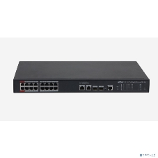 Коммутатор Dahua DH-S4220-16GT-190, 16×1 Гбит/с + 2×1 Гбит/с + 2×1 Гбит/с SFP, управляемый