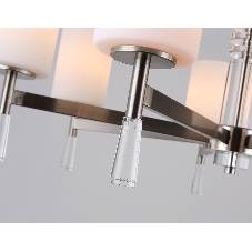 Люстра Ambrella light LH56253/7 SN/FR никель/белый матовый E27/7 max 60W D750*590