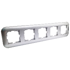 Ovivo Рамка 5-местн. ЛОФТ (LOFT), серебро, 404-100010-250