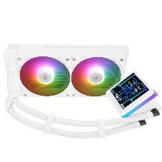 Водяное охлаждение для процессора Thermalright Grand Vision 240 (240mm, LED, White, ARGB/Fans: 2x120mm, 80.45CFM, 29.4dBA, 2150RPM/Pump height 72.5mm, 6400RPM, Rad thickness 27mm/S: 1700, 1200, 1851, 115X, 2011, 2066, AM5, AM4)