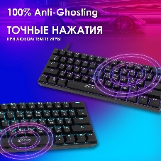 Клавиатура Oklick K713X проводная, USB Type-A, чёрный
