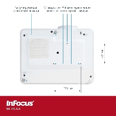 Проектор InFocus IN114.AA DLP, 4000 lm, XGA, 30 000:1, 1.94~2.16:1, HDMI 1.4, VGA in, S-Video, 3.5mm in/out, USB-A, лампа 15 000ч.(ECO mode), 3W, 27дБ, 2,9 кг, БЕЛЫЙ