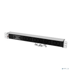Блок розеток Rem-10 без шнура с фил. и инд., 10 IEC 60320 C13, вход IEC 60320 C14, 10A, алюм., 19