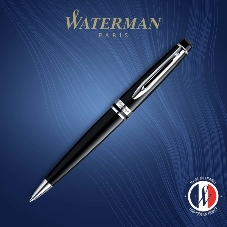 Ручка шариковая Waterman Expert 3 (CWS0951800) Black CT M, синие чернила, подарочная коробка