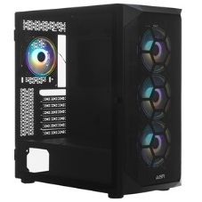 Компьютерный корпус ABR Quantum черный (1хUSB Type-C, 2хUSB 2.0, HD Audio, 4xRGb Fan, ATX, E-ATX)
