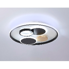 Светильник Ambrella light FL4802 WH/BK белый/черный 3000K-6400K 70W D500*95 (ПДУ ИК)