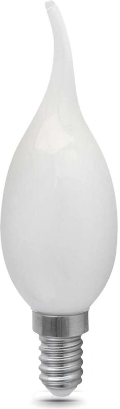 Лампа cветодиодная Filament Свеча на ветру 9W 610lm 4100К Е14 milky LED