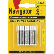 Элемент питания алкалиновый Navigator NBT-NE-LR03-BP4 (блист.4шт) Элемент питания алкалиновый Navigator NBT-NE-LR03-BP4 (блист.4шт)