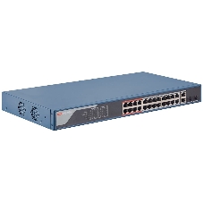 Коммутатор Hikvision DS-3E1326P-EI, 24×100 Мбит/с PoE+ + 2×1 Гбит/с Combo, управляемый