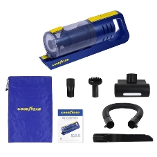 Пылесос автомобильный GOODYEAR GY-VC-02 синий/желтый, 80 Вт, уборка сухая, пылесборник контейнер 0.48 л