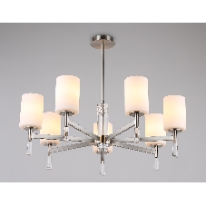 Люстра Ambrella light LH56253/7 SN/FR никель/белый матовый E27/7 max 60W D750*590