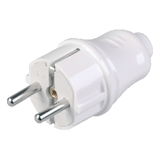 Вилка IEK EVP10-16-01-K01 ВПп10-01-Ст разборная прямая с з/к 16А белая