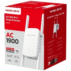 Роутер AC1900 Wi-Fi Range ExtenderSPEED: 600 Mbps at 2.4 GHz + 1300 Mbps at 5 GHz SPEC:4× Fixed External Antennas, 1× Gigabit Port, Wall PluggedFEATURE: MERCUSYS APP, WPS/Reset Button, Signal Indicator, Range Extender/Access Point mode, Adaptive Path