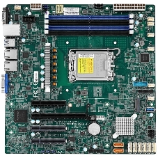 Материнская плата Supermicro X13SEM-F-B, 1xLGA-4677, OEM Intel Xeon SP gen 4, Intel C741, 8x DDR5 4800/4400/4000 MHz. 2x1Gbe Base-T i350+1xMgmt LAN, 10xSATA3, 2xSATA-DOM, 5xUSB 3.2, 2xPCI-Ex16+1xPCI-E x8+4xMCIO x8, 2xM.2, mATX